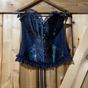 Adore Me Midnight Blue Lace Corset